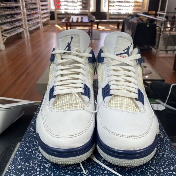 Size 10 - Jordan 4 Retro Mid Midnight Navy Pre-Owned W/ Box -Pennykix- main image 4